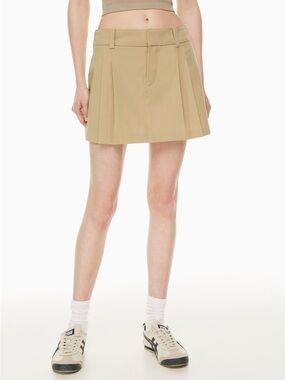 Aritzia - Sunday Best - Ryder Pleated Mini Skirt in Khaki